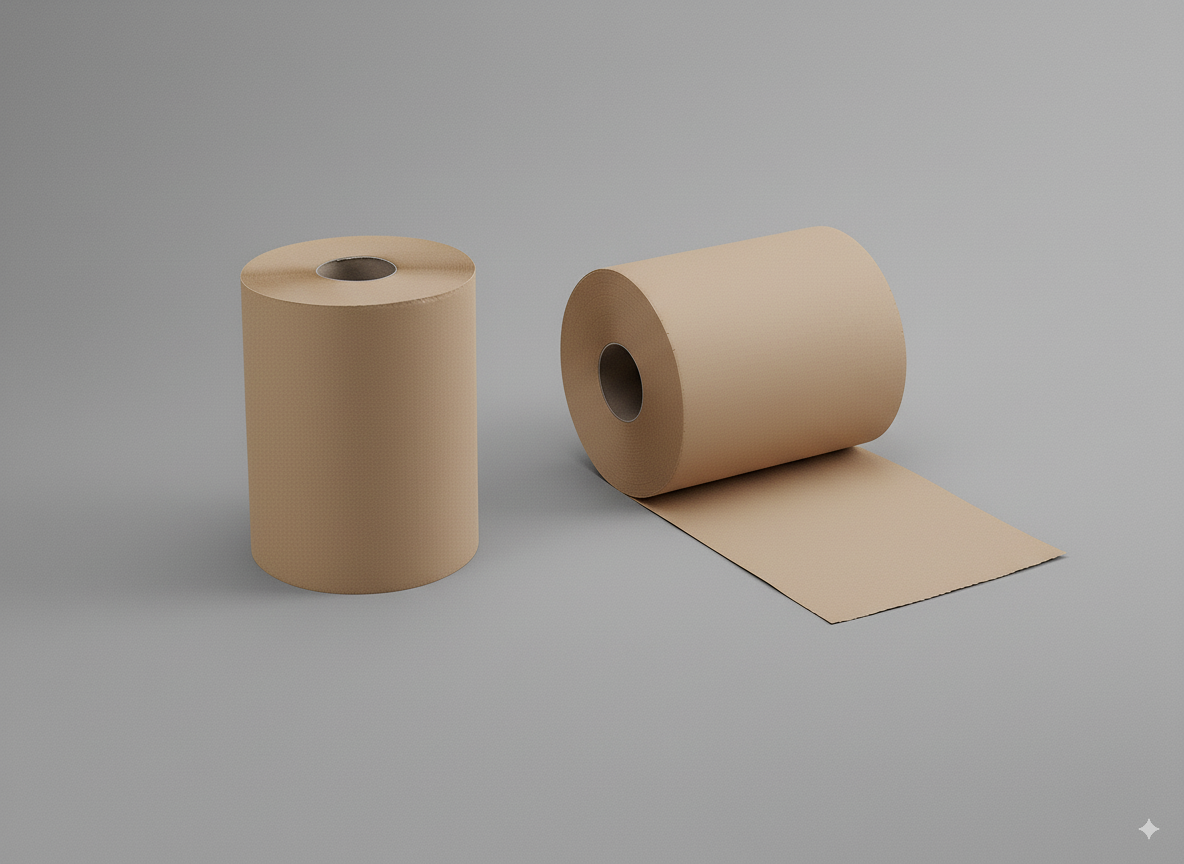 Udder Wipes Paper Clean Udder Cleaning brown recycling nature 610 Sheets With Core Size 24 X 36 Cm 2 Rolls