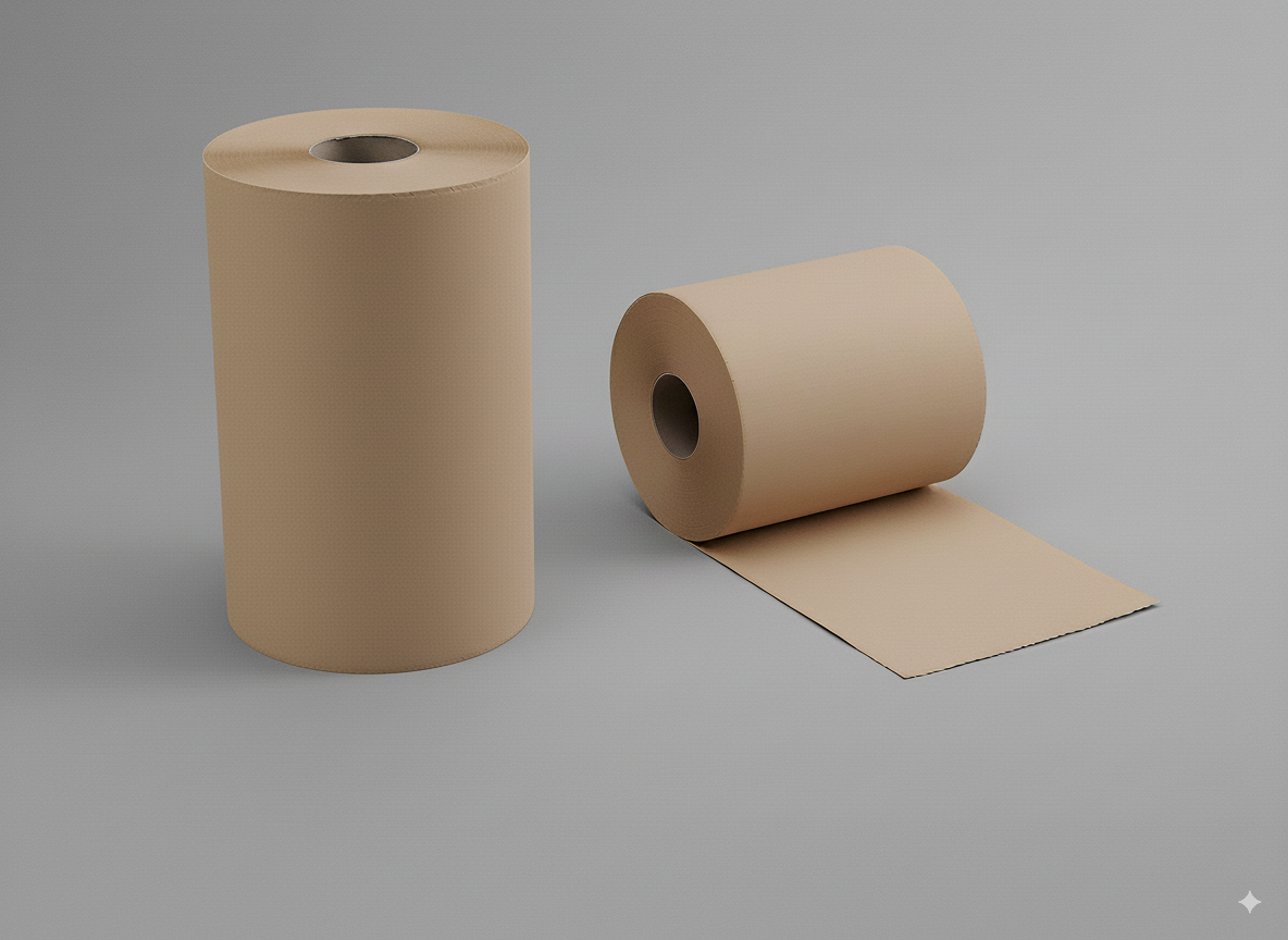 Udder Wipes Paper Clean Udder Cleaning brown recycling nature 610 Sheets With Core Size 30 X 39 Cm 2 Rolls